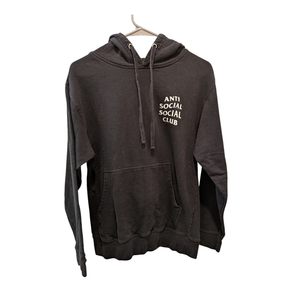 Anti Social Social Club ASSC Authentic Black Hoodie Small Streetwear Pullover - Picture 1 of 4